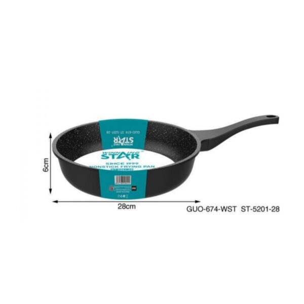 مقلاة من الألومنيوم المصبوب غير اللاصق مقاس 28 سم