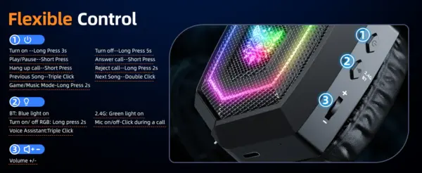 أونيكوما سماعة الألعاب اللاسلكية جى تي 806