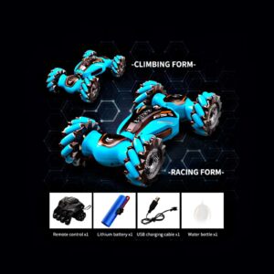 سيارة تحكم عن بعد مع قفاز أزرق