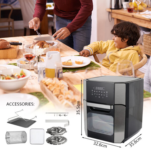 مقلاة دوران الهواء 12 لتر