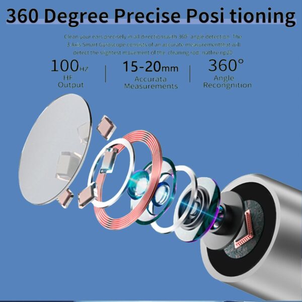 واي فاي أداة تنظيف الأذن البصرية إن إي 3 برو أسود