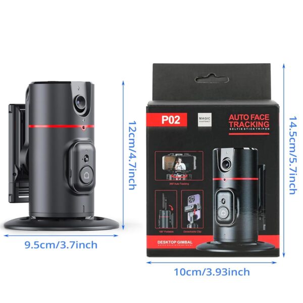 71pC1WfgdAL._UL1200_ حامل هاتف P02 ذكي للتصوير بتتبع تلقائي 360