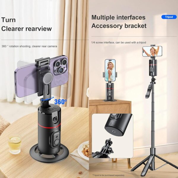 71rj0TNy1xL._UL1200_ حامل هاتف P02 ذكي للتصوير بتتبع تلقائي 360