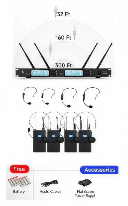 شور ميكروفون لاسلكي 4 في 1 Sy-604