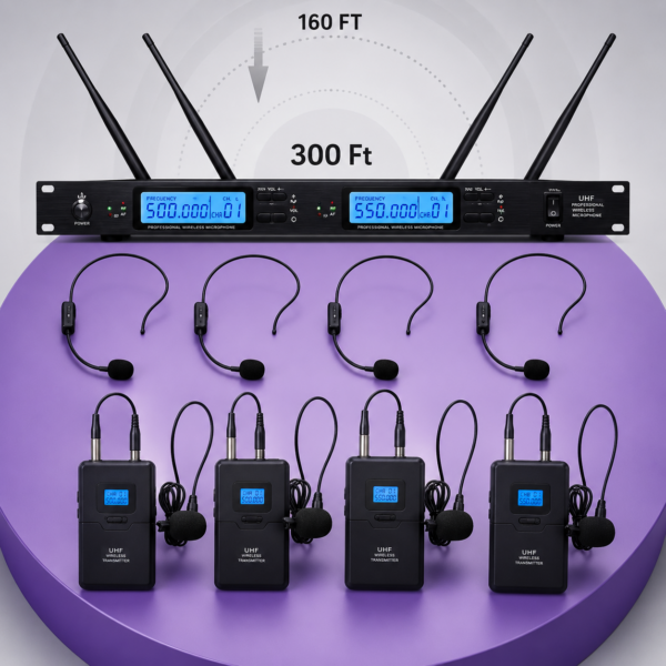 شور ميكروفون لاسلكي 4 في 1 Sy-604