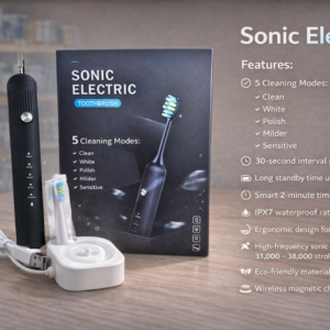 فرشاة أسنان كهربائية استمتع بحياتك (أسود)