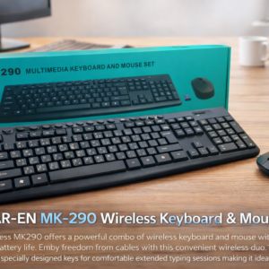 لوحة مفاتيح وفأرة لاسلكية AR-EN MK-290