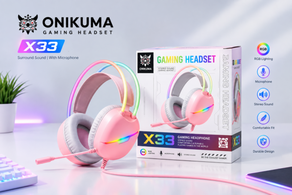 c3cef29c-d0db-405d-a178-8c2f4302f290 سماعة رأس رياضية سلكية للألعاب من أونيكوما X33