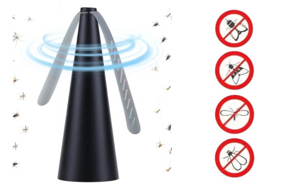مراوح طرد الذباب للطاولات باللون الأسود