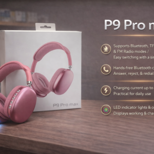 سماعة P9 Pro Max بلوتوث وردي