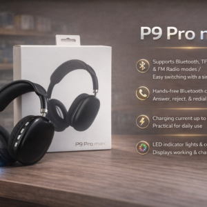 سماعة بلوتوث P9 Pro Max سوداء