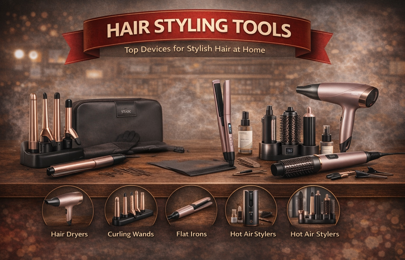 ST-5768 مكواة فرد الشعر من ويينج ستار