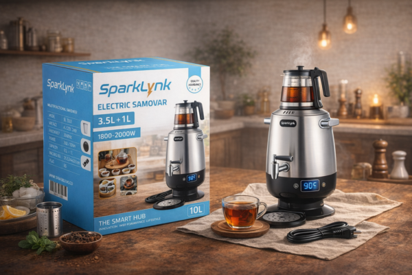 85b32bdf-84e3-4062-8d6c-0f99597f633a سخان كهربائي 3.5 لتر + 1 لتر SPARKLYNK – موديل SL-3001 بقوه 2000 واط