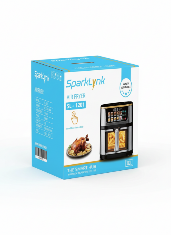 مقلاة هوائية بشاشة تعمل باللمس سعة 10 لتر SPARKLYNK – موديل SL-1201 بقوه 1400 واط