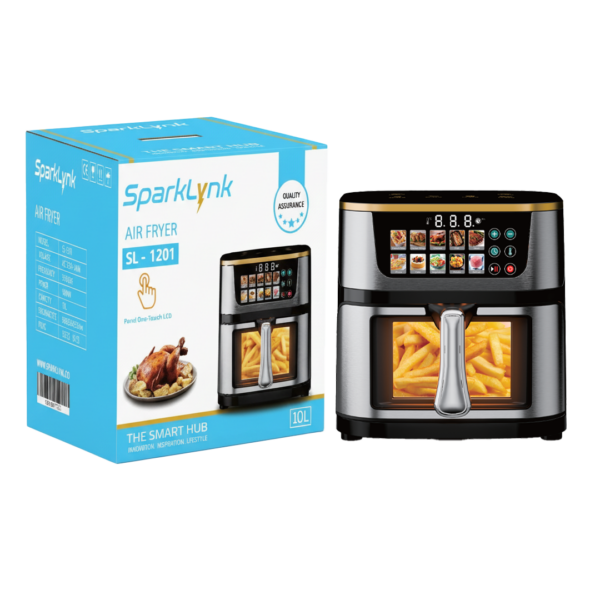 مقلاة هوائية بشاشة تعمل باللمس سعة 10 لتر SPARKLYNK – موديل SL-1201 بقوه 1400 واط