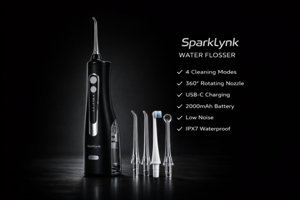 جهاز تنظيف الأسنان بالماء 300 مل سباركلينك – موديل SL-5101 – أسود