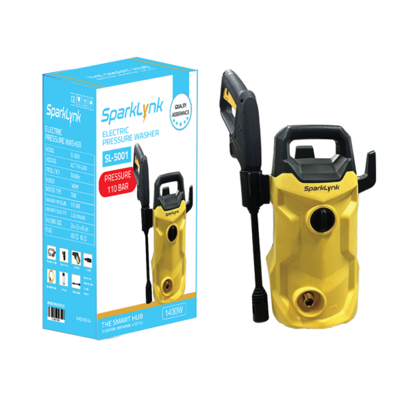 sl - 5001 d غسالة ضغط كهربائية 110 بار SPARKLYNK – موديل SL-5001 بقوه 1400 واط