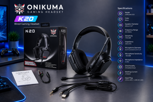 سماعة الألعاب الاحترافية Onikuma K20