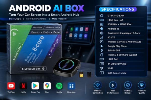 Android AI Box ثماني النواة Snapdragon